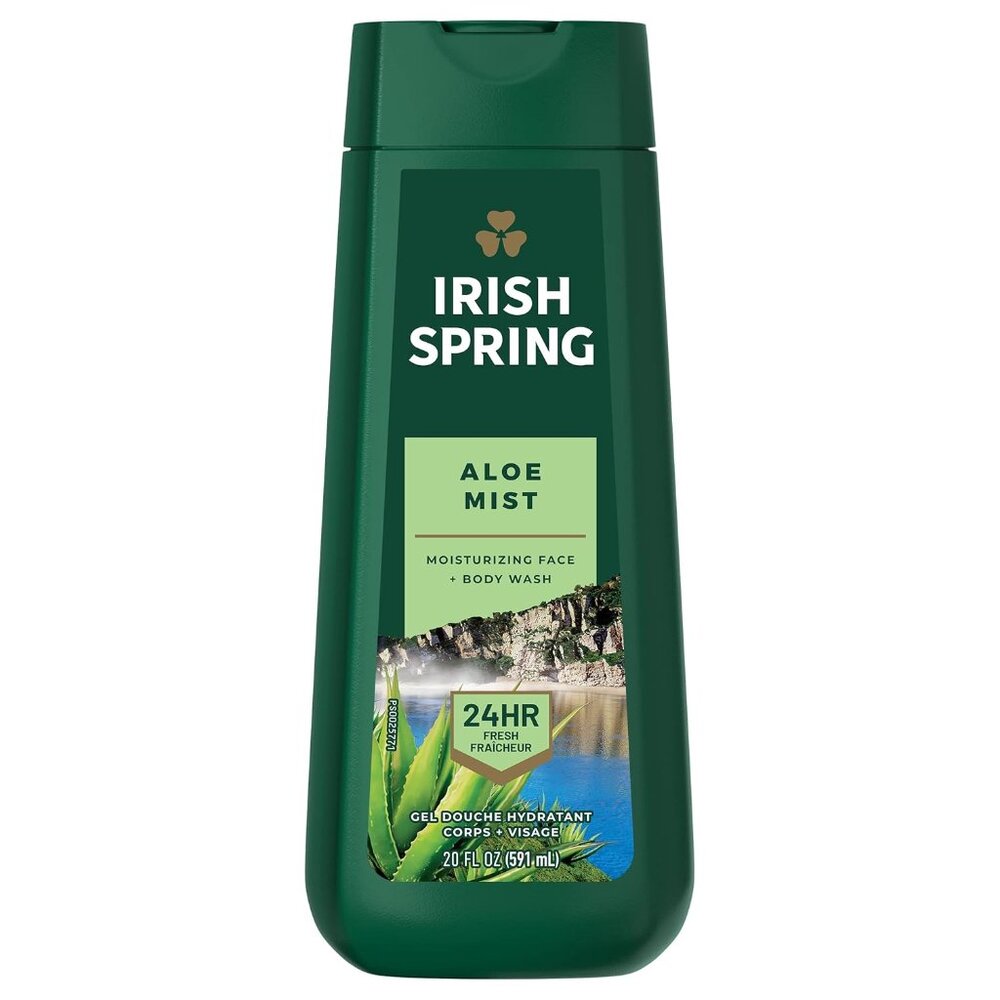 2 Pack Irish Spring Body Wash, 20 OZ, Aloe Mist